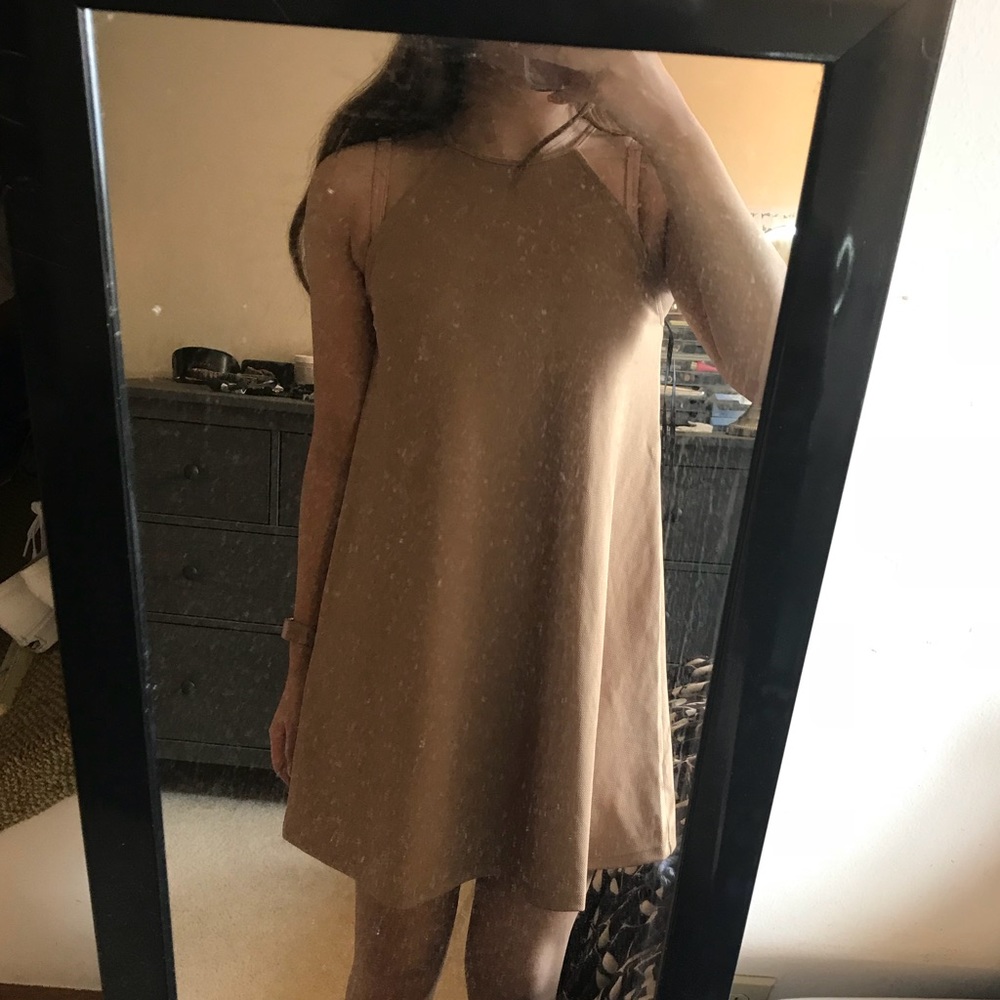 High neck swing dress